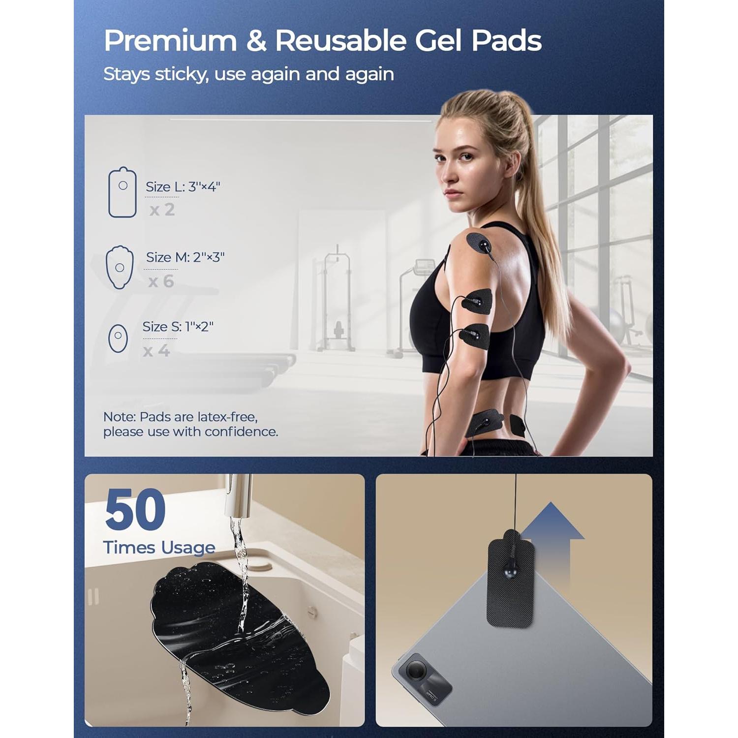 Estimulador Muscular TENS KingPavonini 3-en-1 Doble Canal 36 Modos