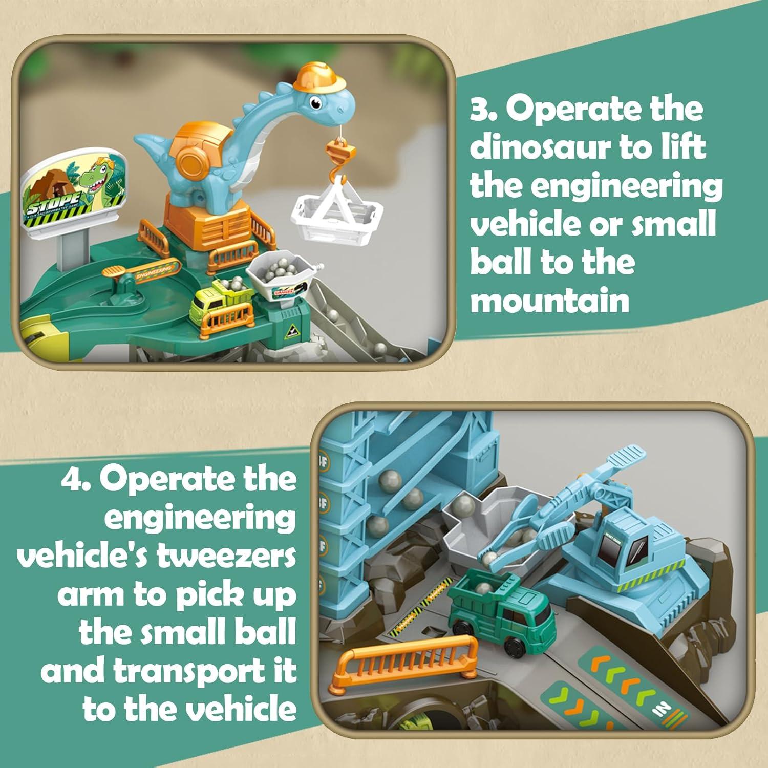 Set de Pista de Coches de Juguete Track-City - 8 Vehículos Coloridos