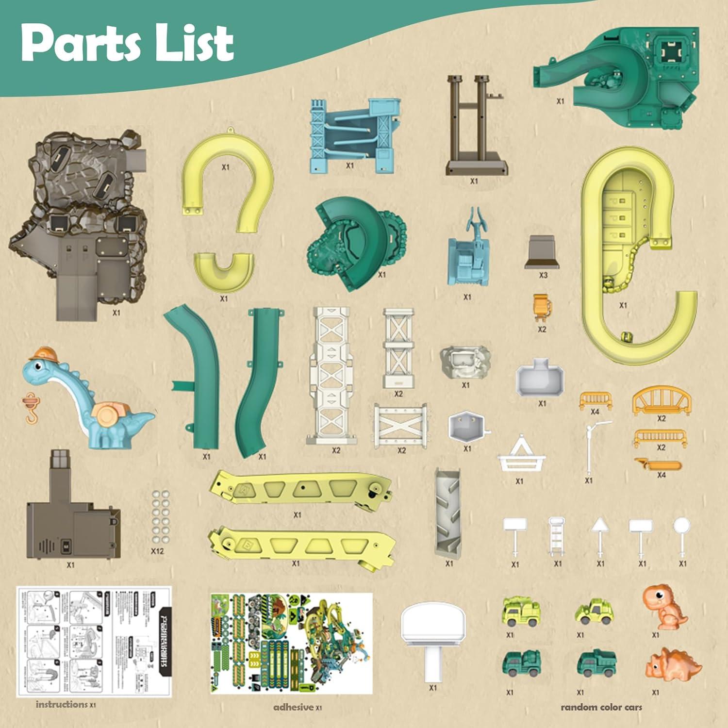 Set de Pista de Coches de Juguete Track-City - 8 Vehículos Coloridos