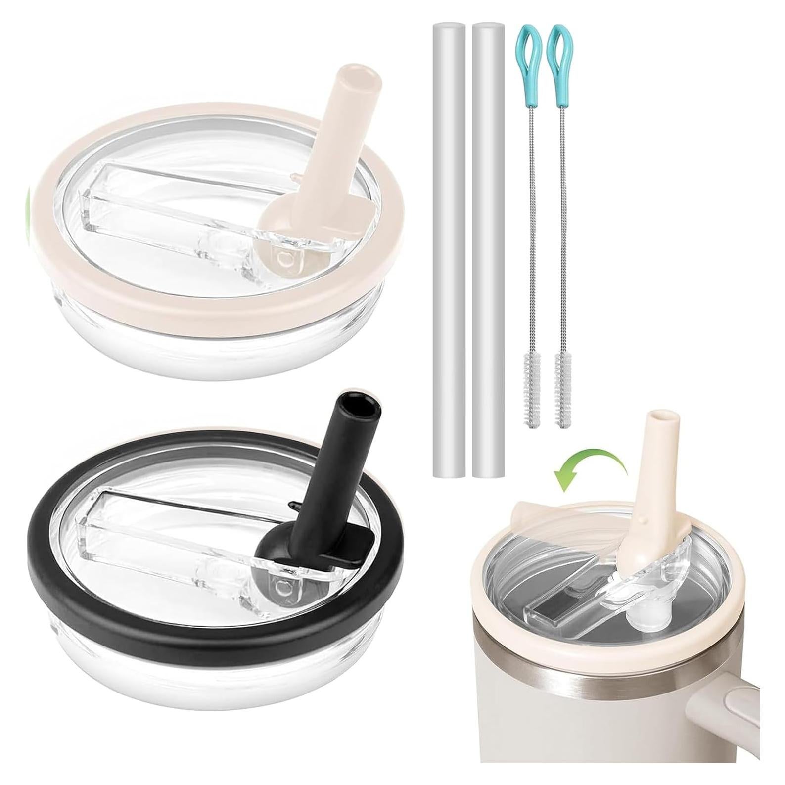 Tapa de repuesto con popote flip HAIYUUS para Stanley 40 oz - 2 piezas