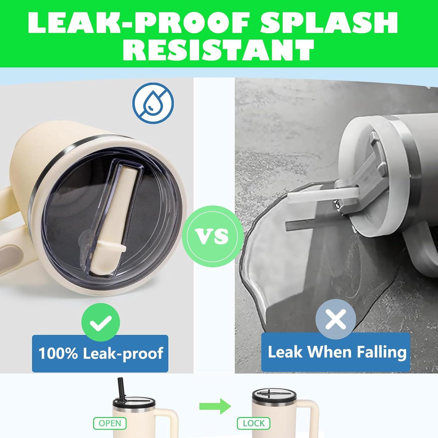 Tapa de repuesto con popote flip HAIYUUS para Stanley 40 oz - 2 piezas