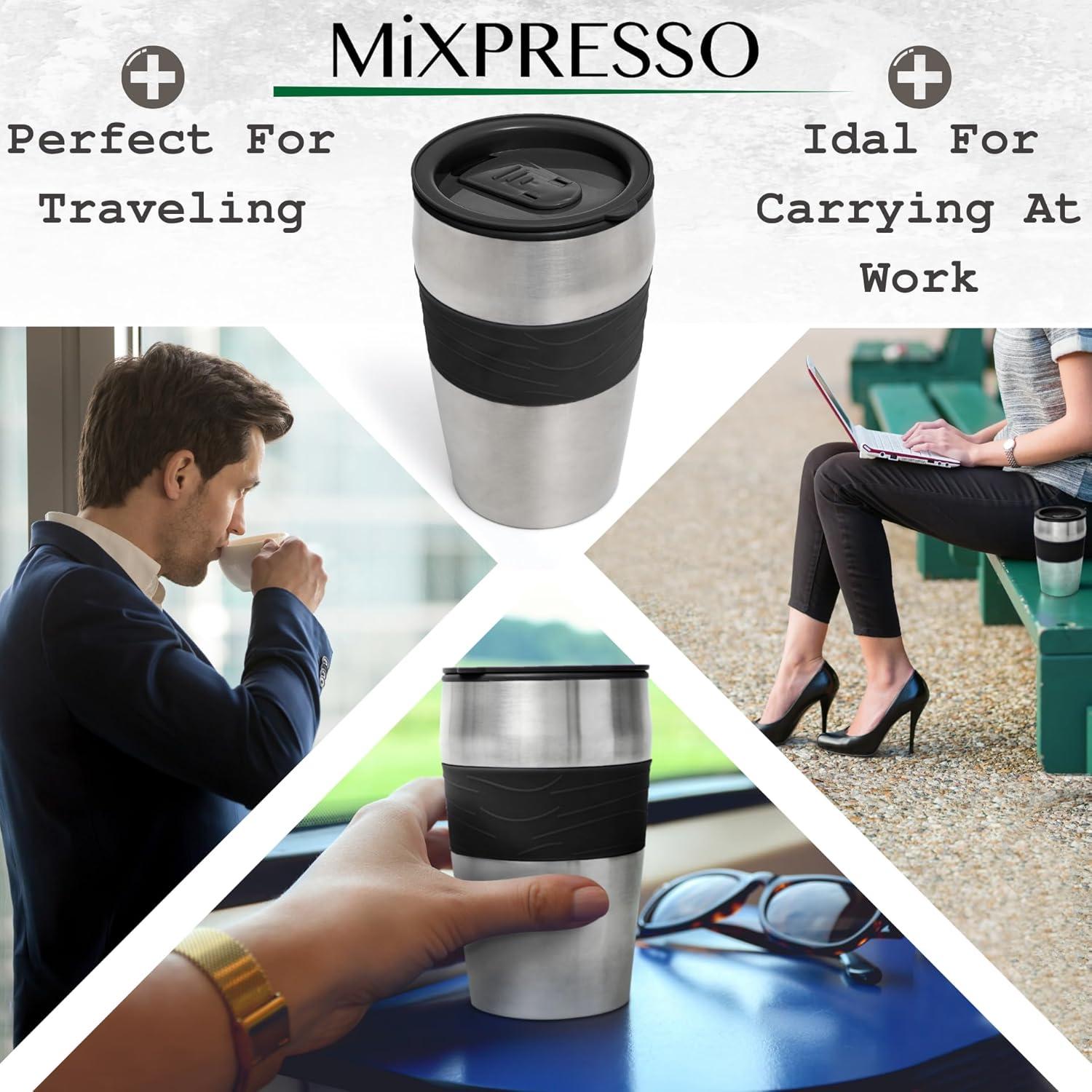 Cafetera Personal Mixpresso Negra 1 Taza con Taza de Viaje 14oz