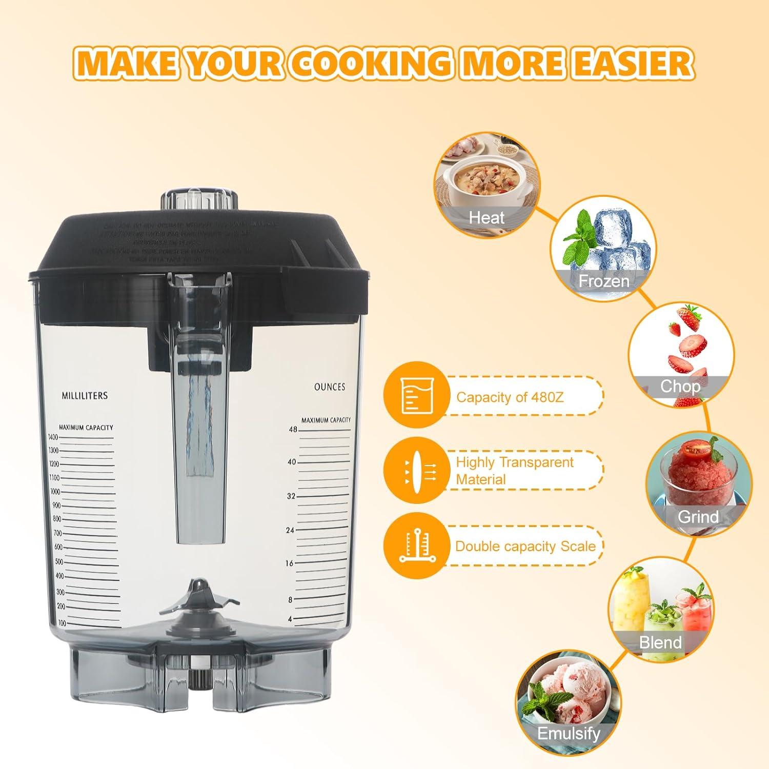 Jarra de Licuadora 48oz LiStarUs para Vitamix Advance