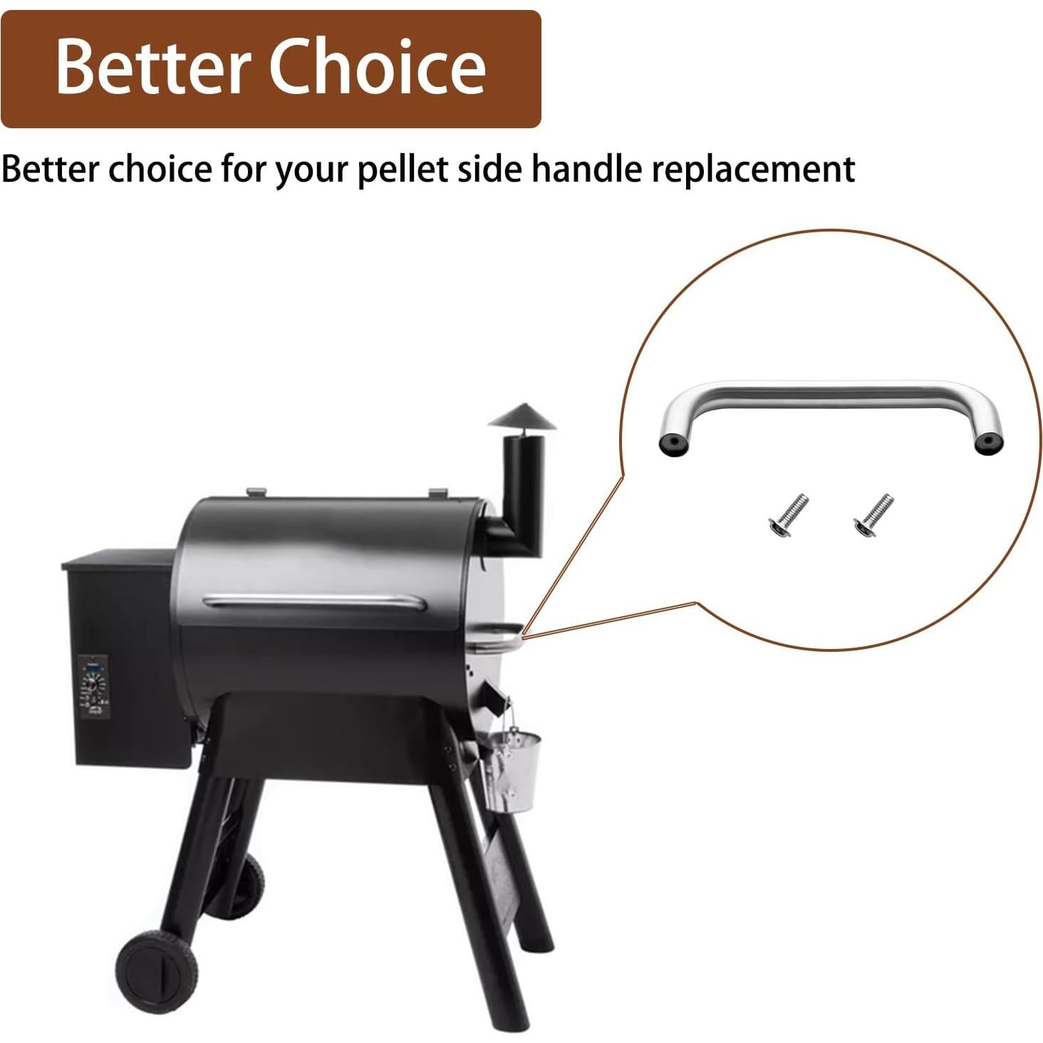 Mango Lateral de Parrilla BBQtopia 27.94 cm Acero Inoxidable