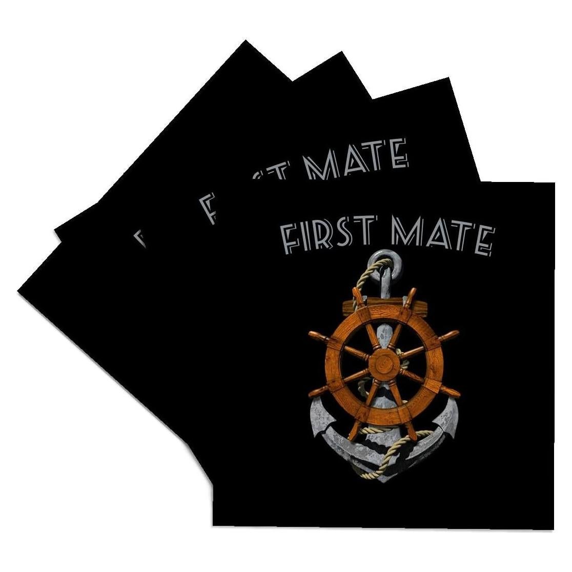 Juego de 4 Posavasos de Cerámica 3dRose Diseño Náutico