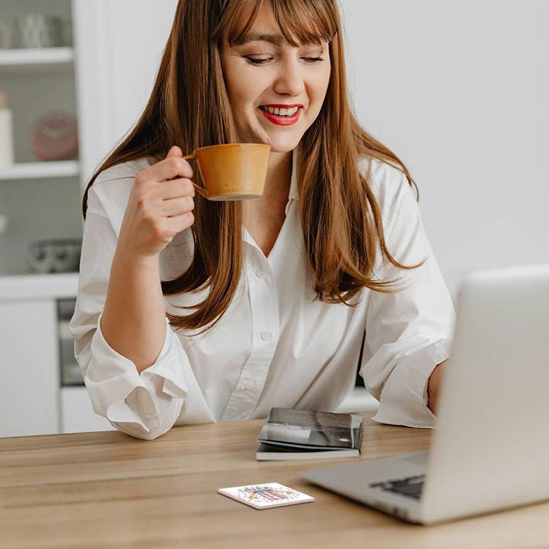 Juego de 4 Posavasos de Cerámica 3dRose Diseño Náutico