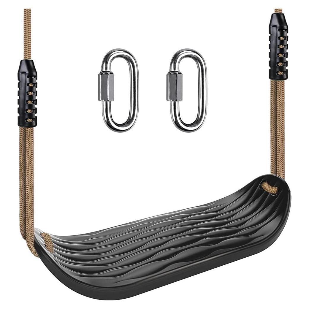 Asiento de Columpio de Plástico SELEWARE Negro Antideslizante