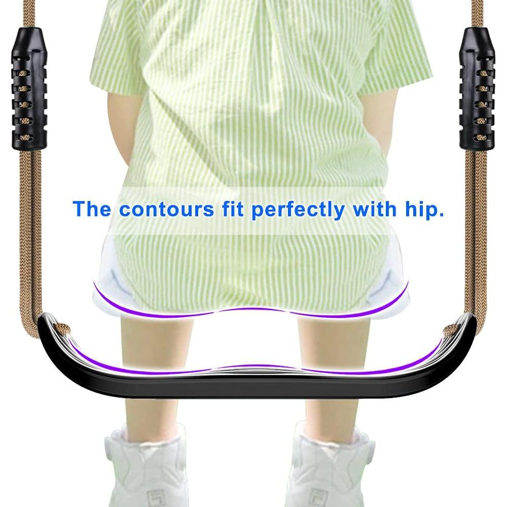 Asiento de Columpio de Plástico SELEWARE Negro Antideslizante