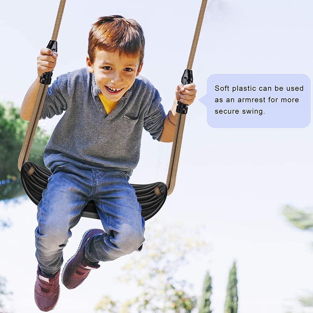 Asiento de Columpio de Plástico SELEWARE Negro Antideslizante