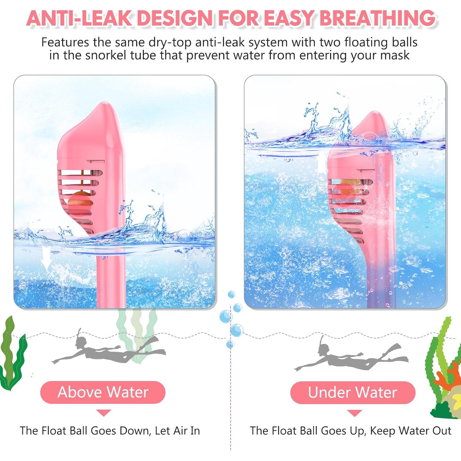 Máscara de Snorkel Hydiview para Niños 2-14 Años Antifugas