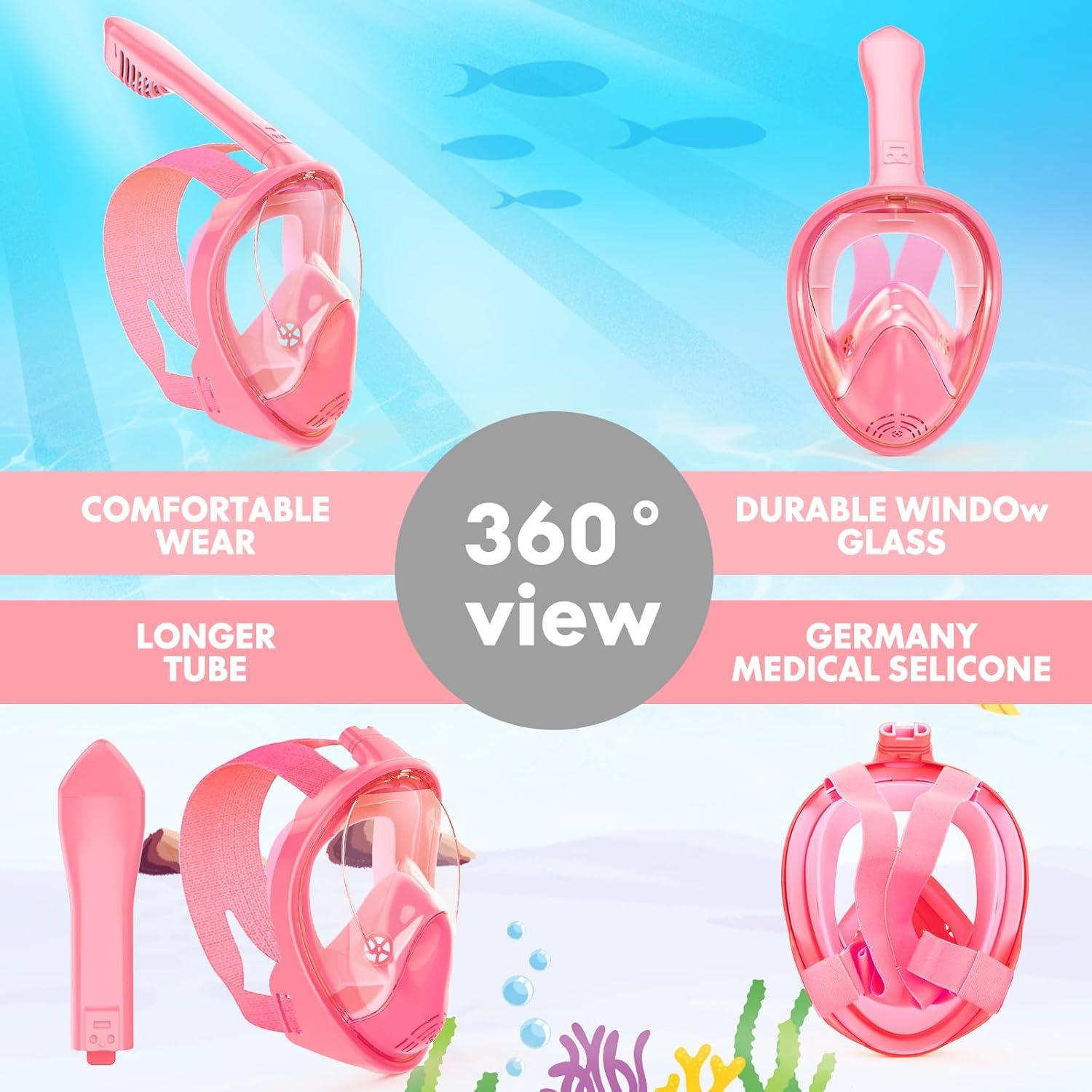 Máscara de Snorkel Hydiview para Niños 2-14 Años Antifugas