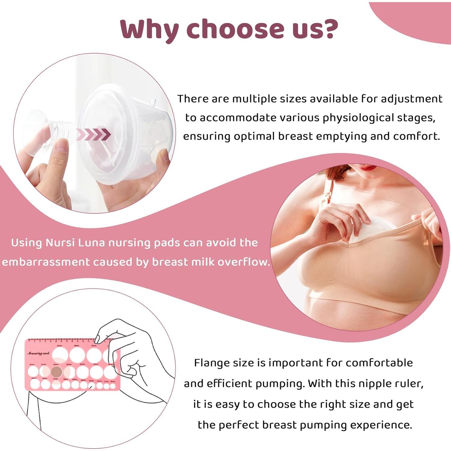 Kit de Lactancia Nursi Luna con Bridas y Almohadillas 10PCS