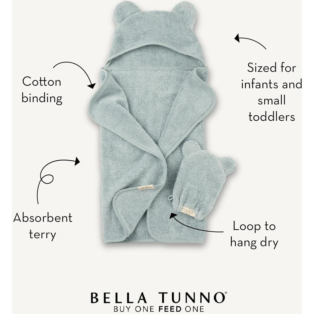 Conjunto de Toalla de Baño con Capucha Bella Tunno Rosa