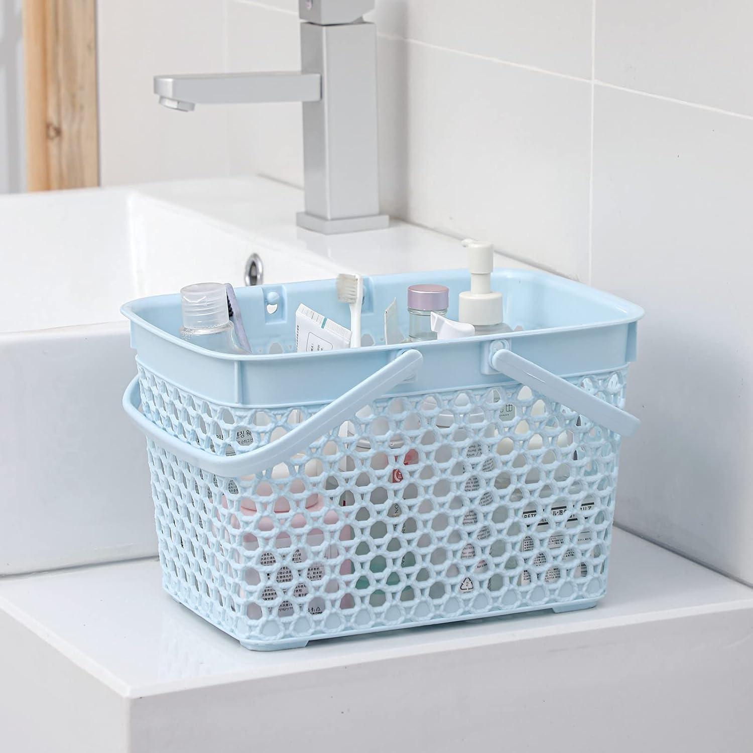 Cesta de Ducha Portátil Anyoifax Azul 28.4x20.1x17.3cm