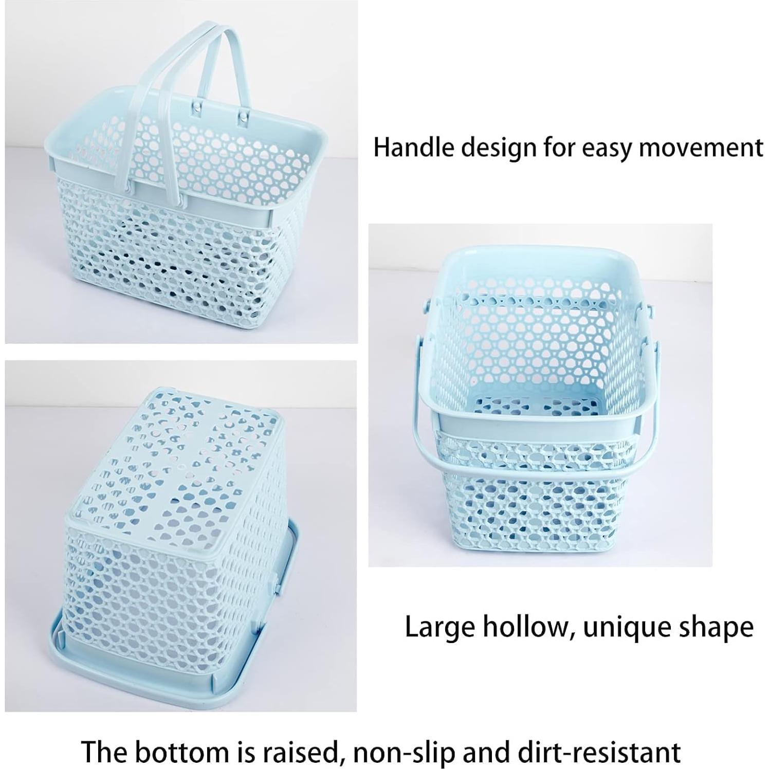 Cesta de Ducha Portátil Anyoifax Azul 28.4x20.1x17.3cm