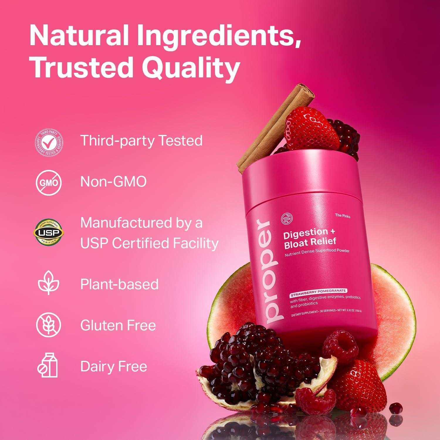 Proper Alivio Digestivo en Polvo - 30 Porciones con Probioticos