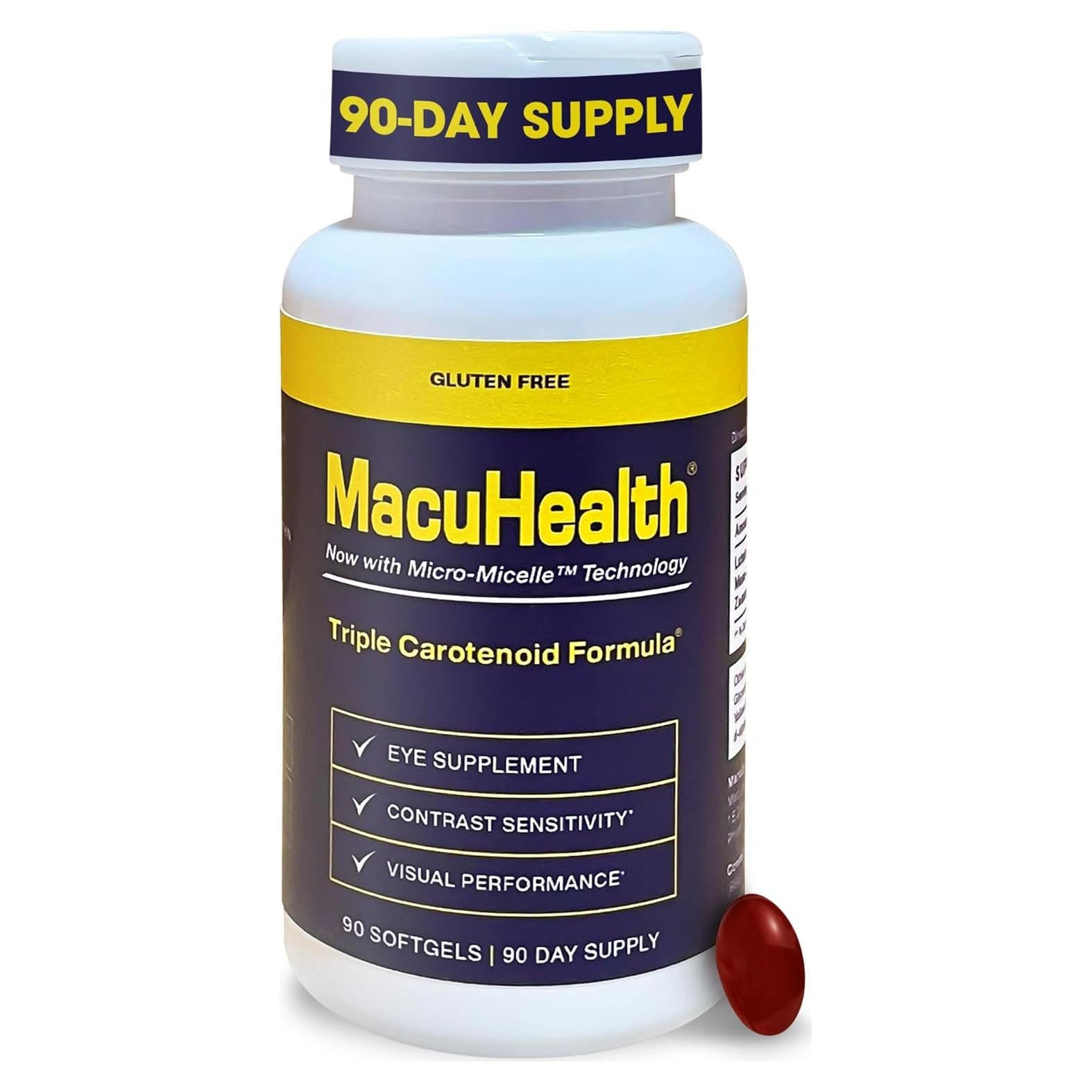 Suplemento Ocular MacuHealth Triple Carotenoide 90 Gelatinas