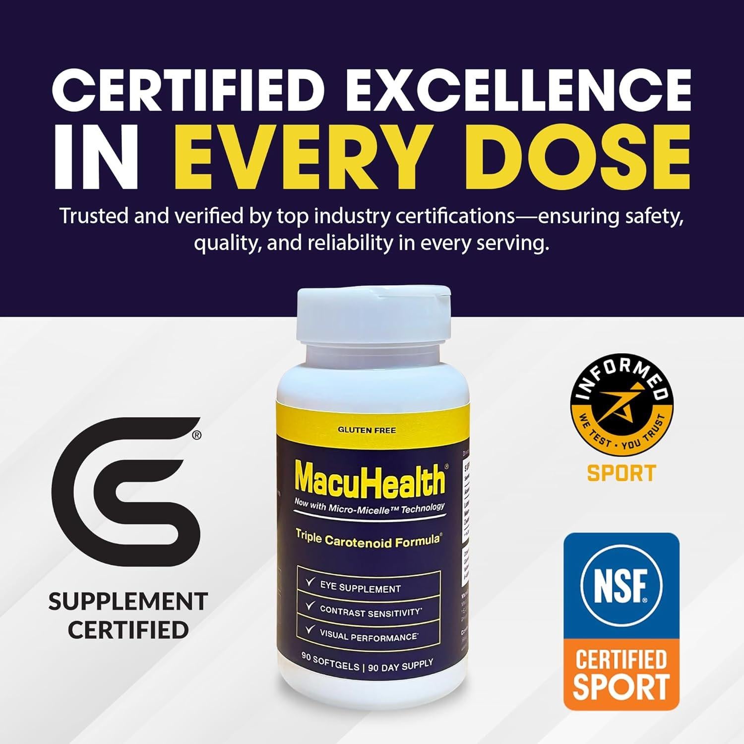 Suplemento Ocular MacuHealth Triple Carotenoide 90 Gelatinas