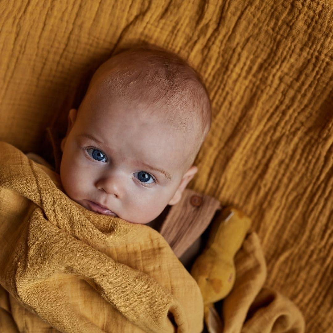 Sábanas para Cuna Huxie - Algodón Orgánico 28" x 52" Amarillo