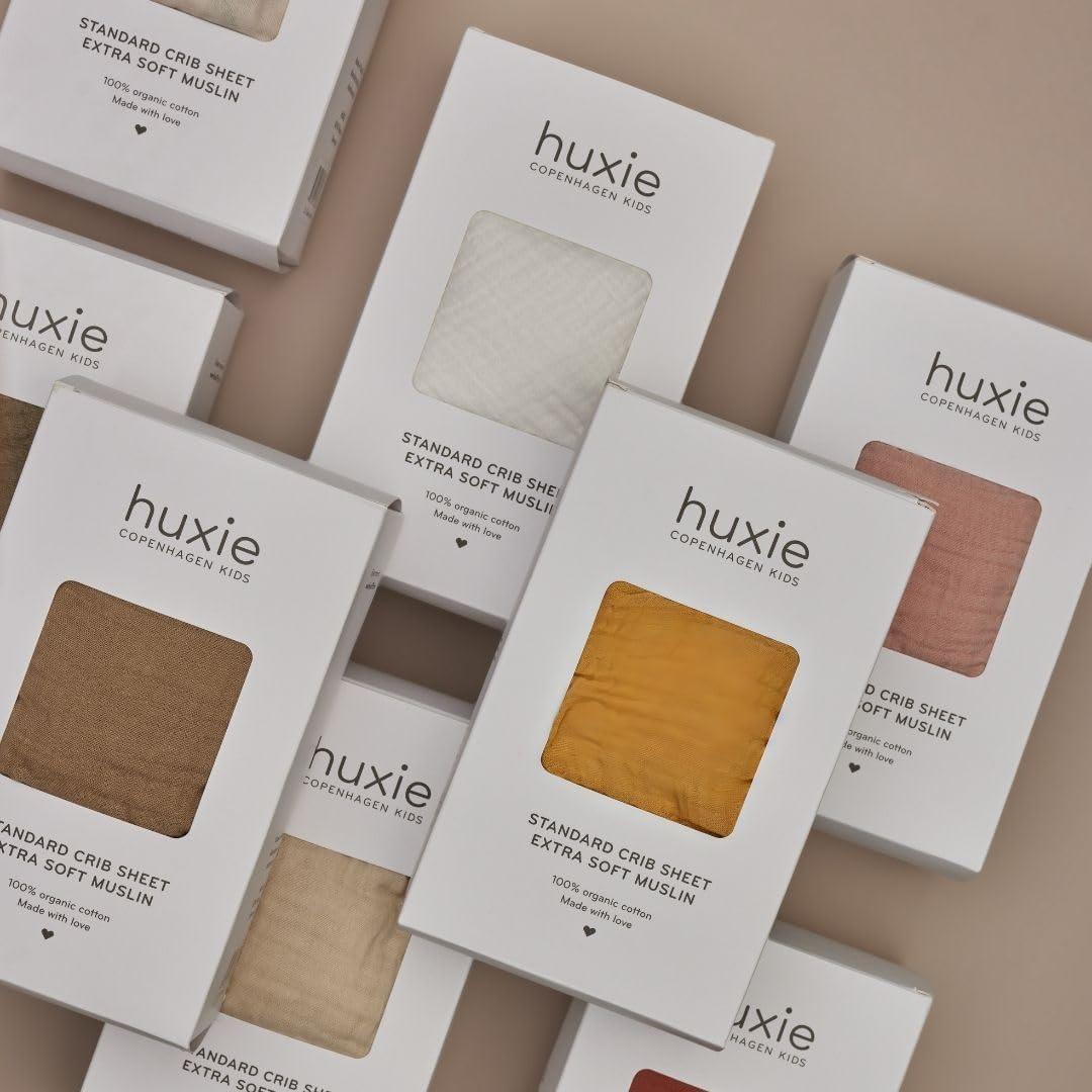 Sábanas para Cuna Huxie - Algodón Orgánico 28" x 52" Amarillo