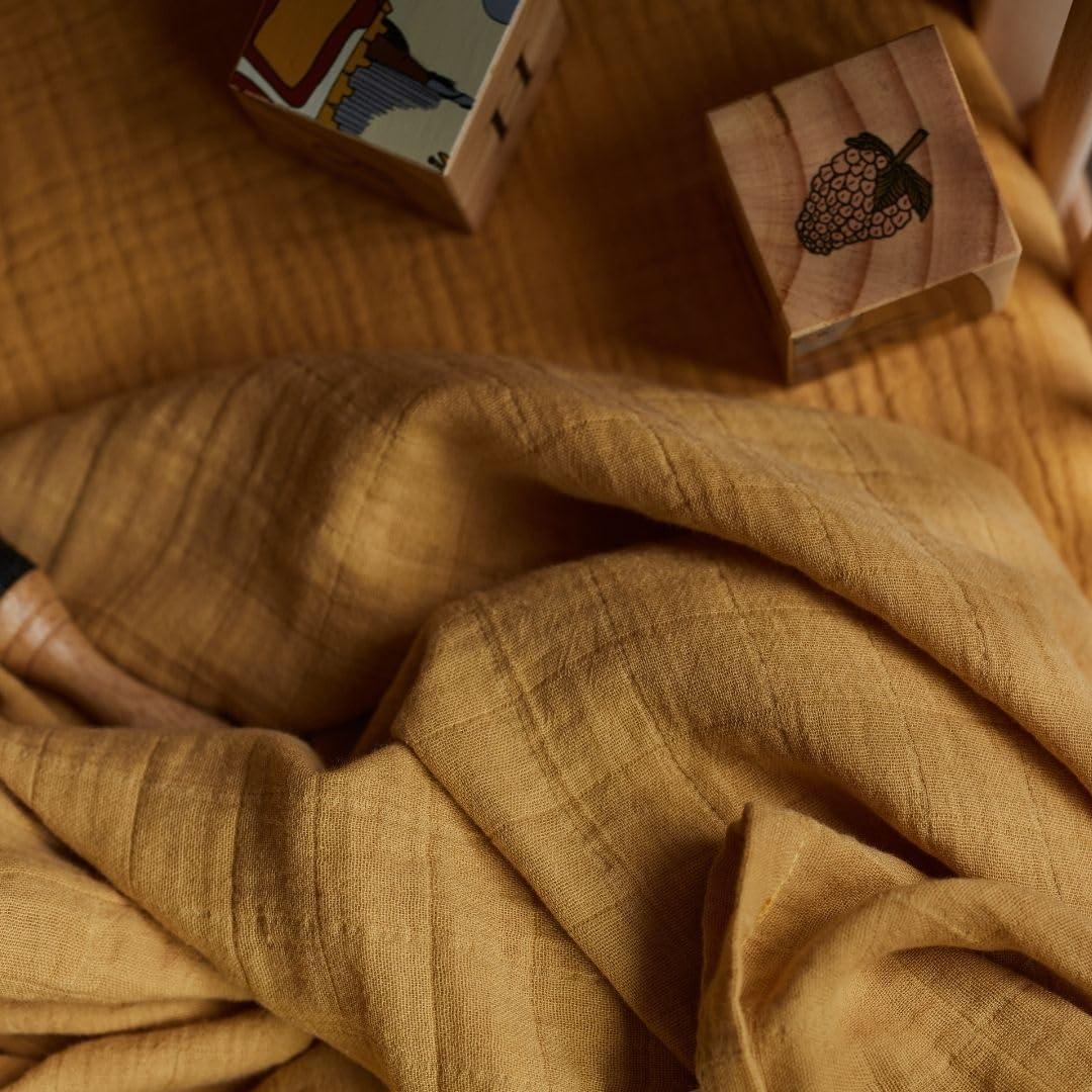 Sábanas para Cuna Huxie - Algodón Orgánico 28" x 52" Amarillo