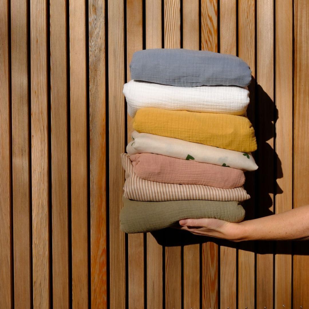 Sábanas para Cuna Huxie - Algodón Orgánico 28" x 52" Amarillo