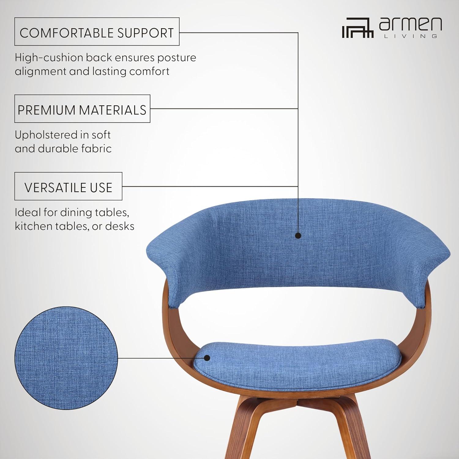 Juego de 2 Sillas Armen Living Summer Azul Nogal