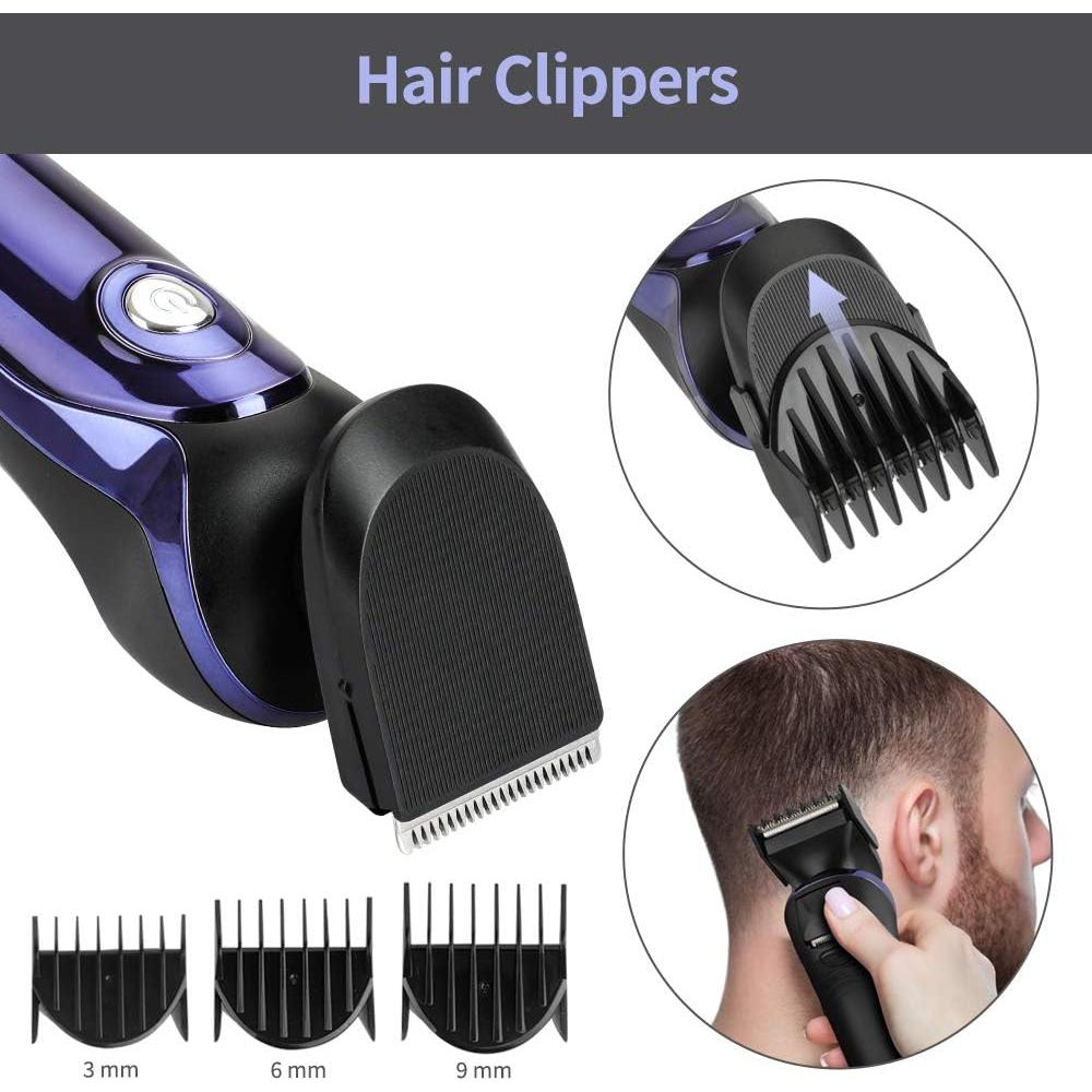 Afeitadora eléctrica 4 en 1 YONGYAO, a prueba de agua, carga USB