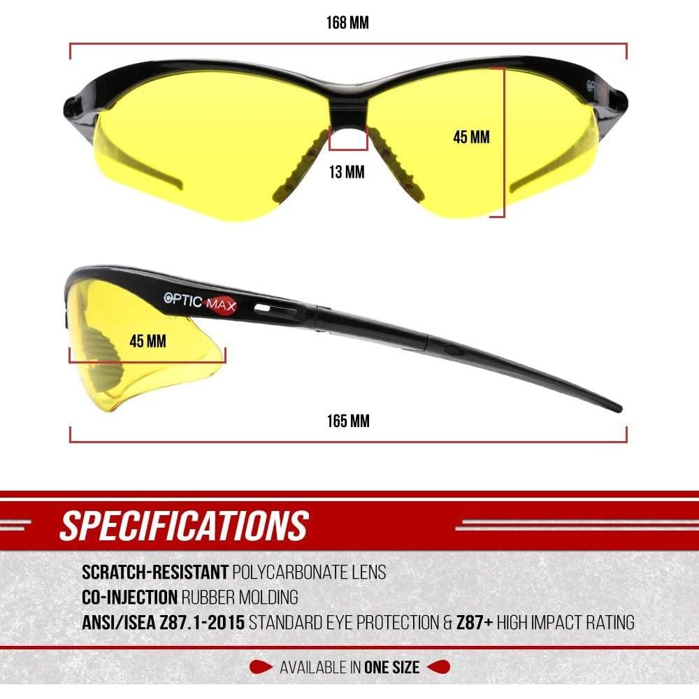 Gafas de Seguridad Optic Max Glove Station Ámbar 1 Par