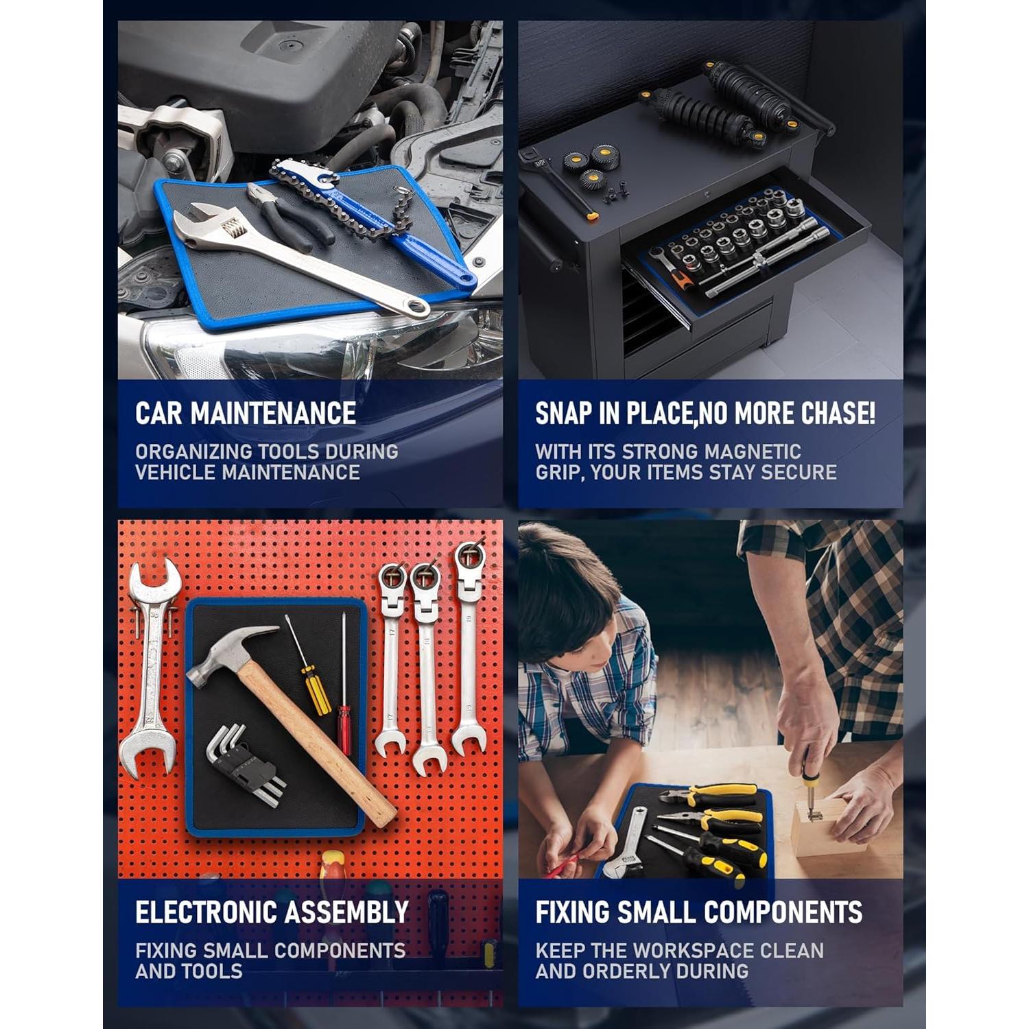 Alfombrilla Magnética para Herramientas HIPULX 32.1x24.4cm 18kg