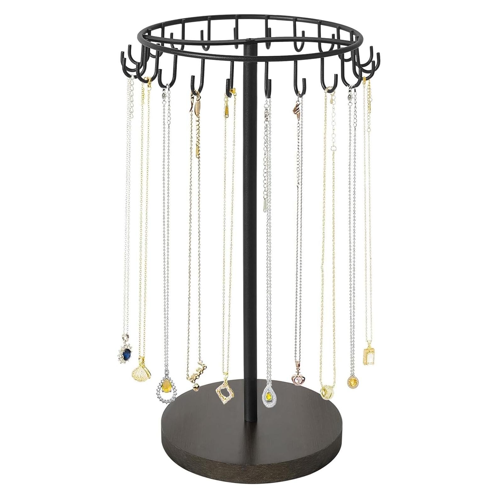Soporte para Collares Mkono de Metal con 22 Ganchos Negro