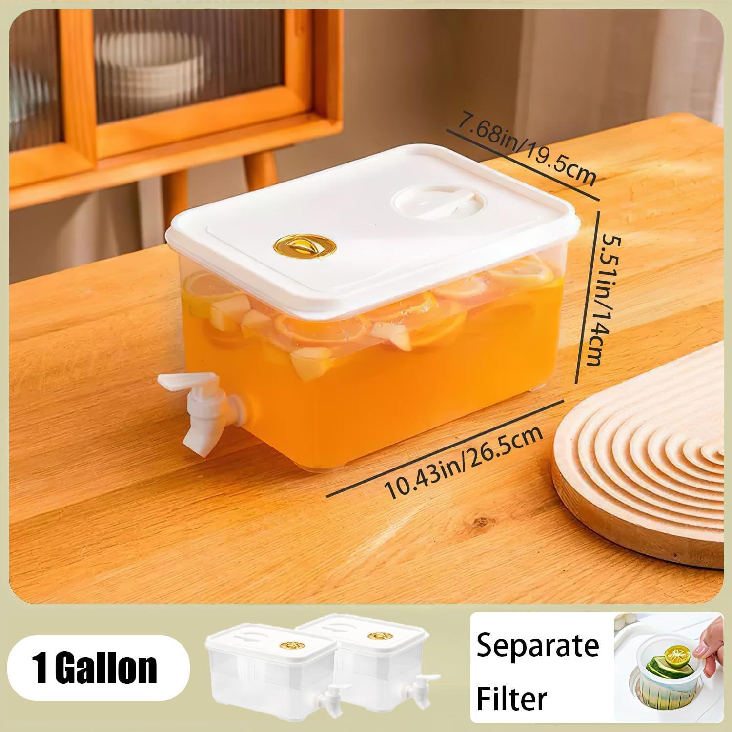 Dispensador de Bebidas Sivlnian 6.4L con Grifo y Filtro - 2 Piezas