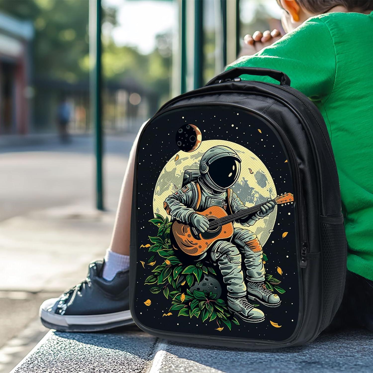 Mochila Escolar Espacial Baegopa con Almuerzo y Estuche 3pcs