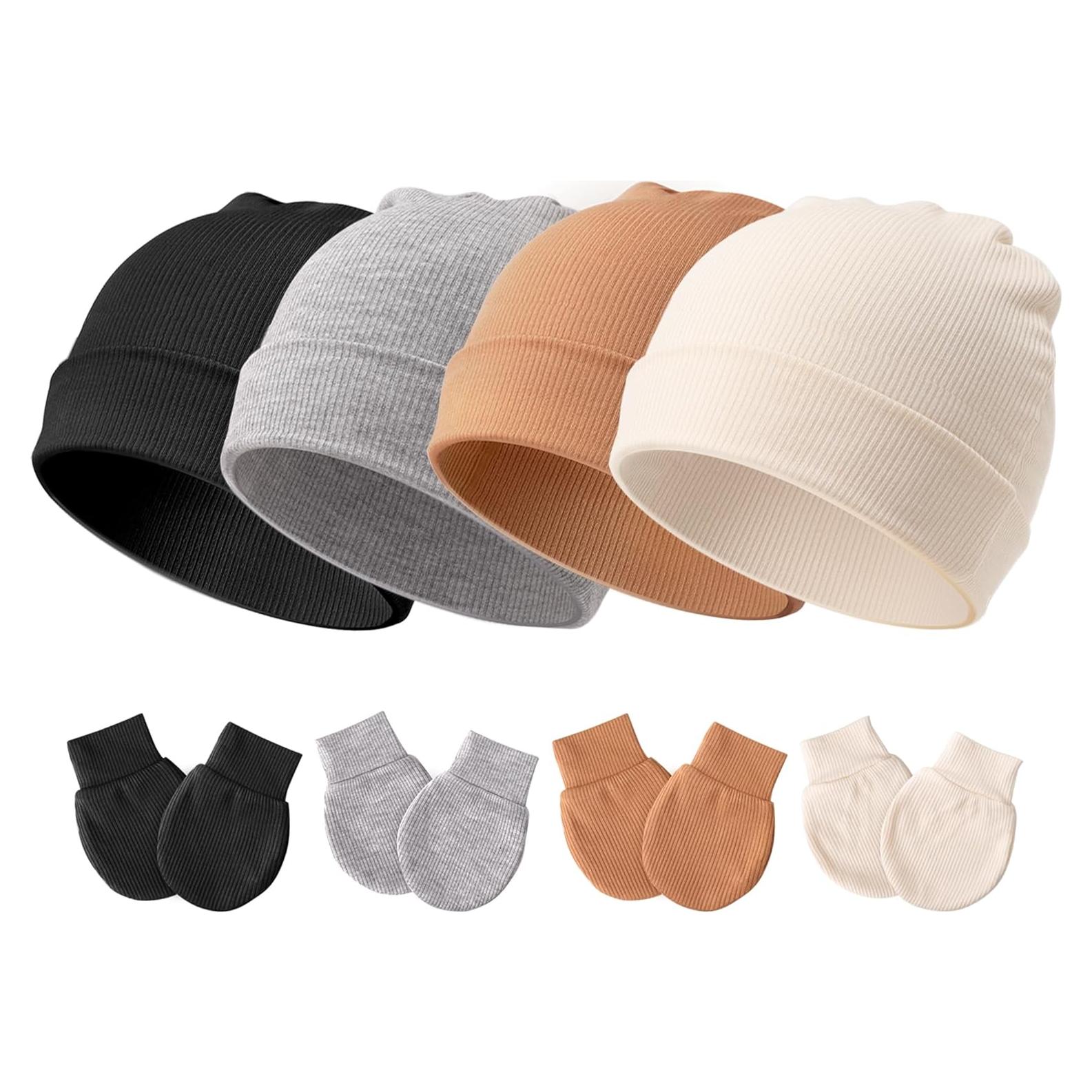 Conjunto de Gorro y Manoplas AQOKKA Bebés 0-3 Meses Unisex