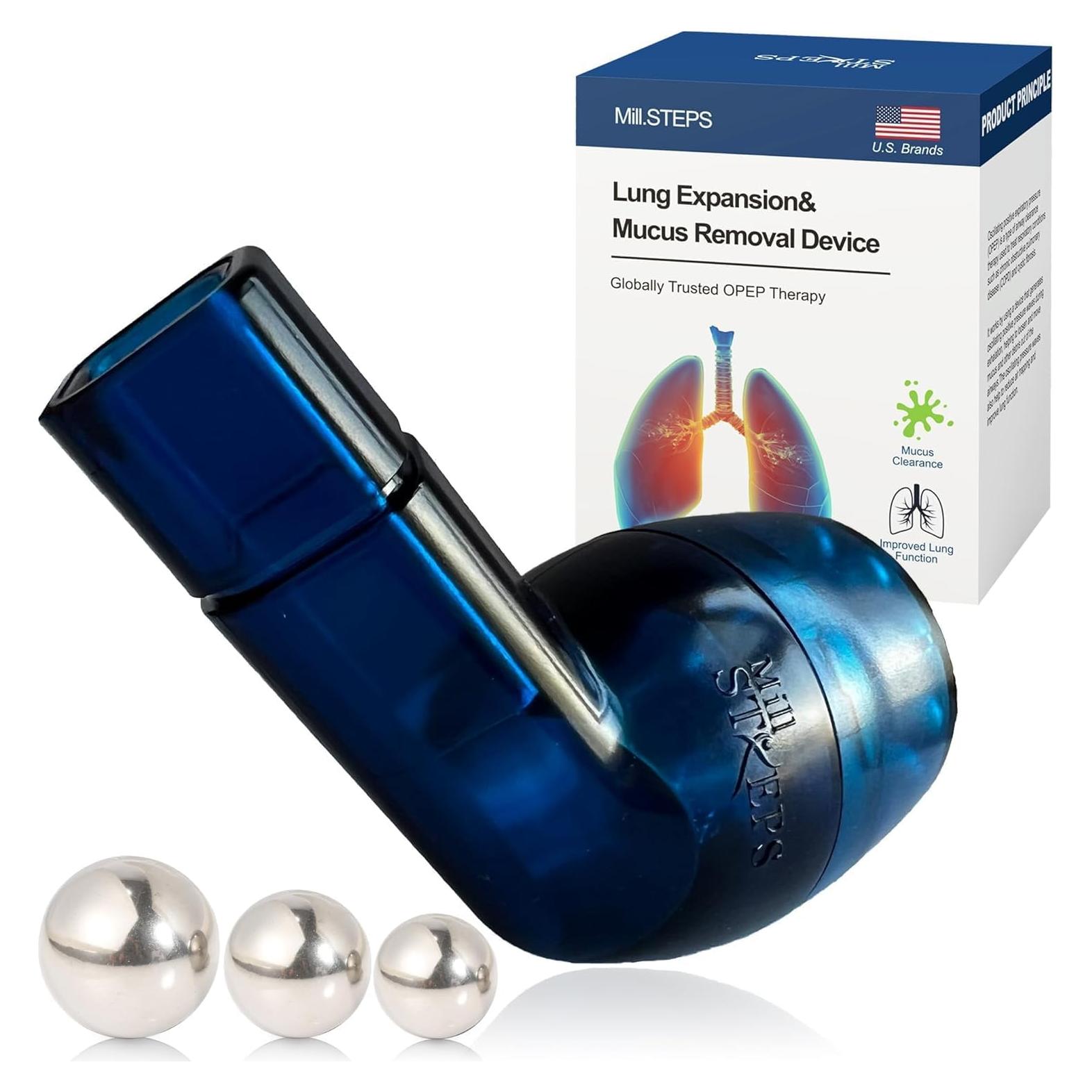 Dispositivo de Ejercicio Respiratorio MILLSTEPS OPEP - Alivio Mucosidad