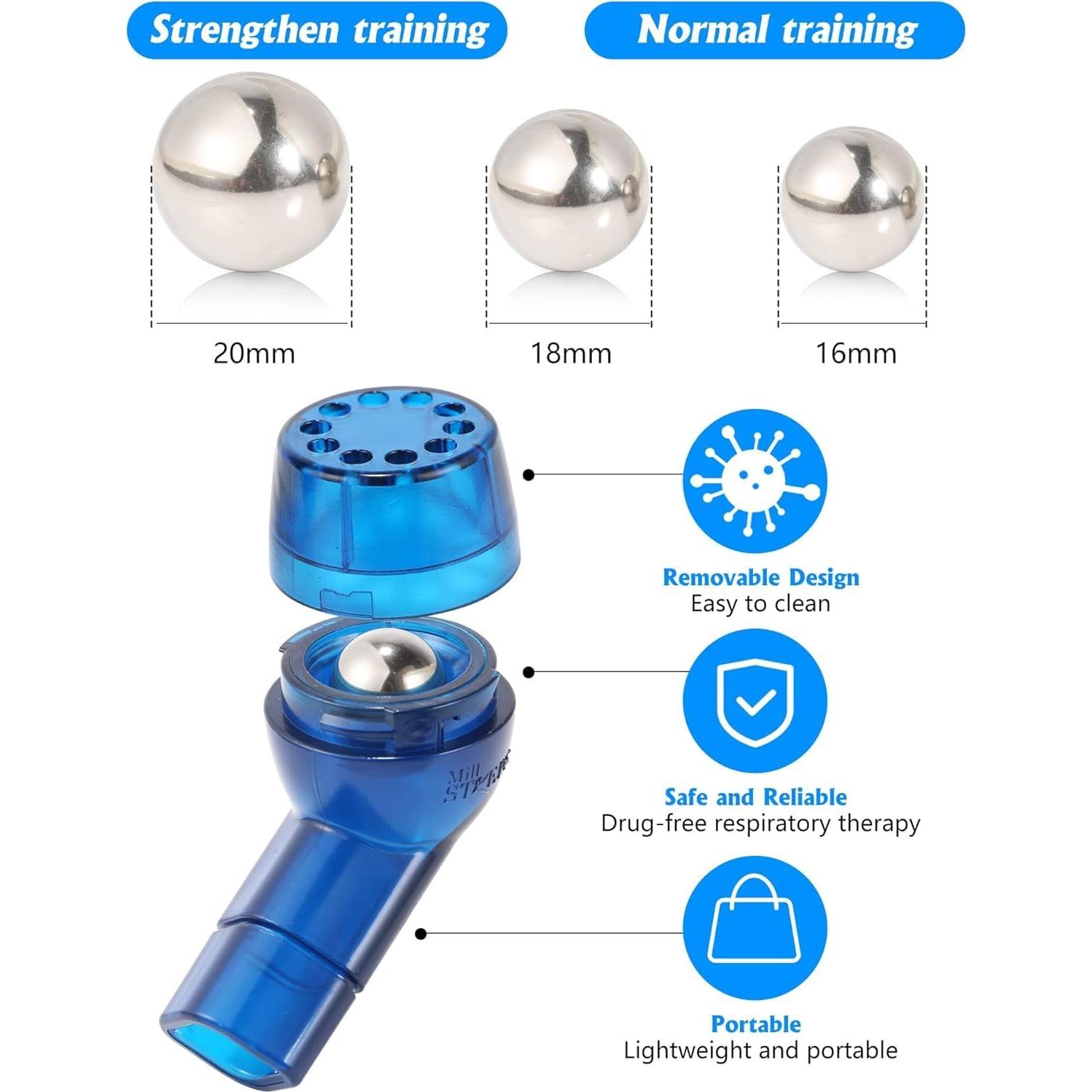 Dispositivo de Ejercicio Respiratorio MILLSTEPS OPEP - Alivio Mucosidad