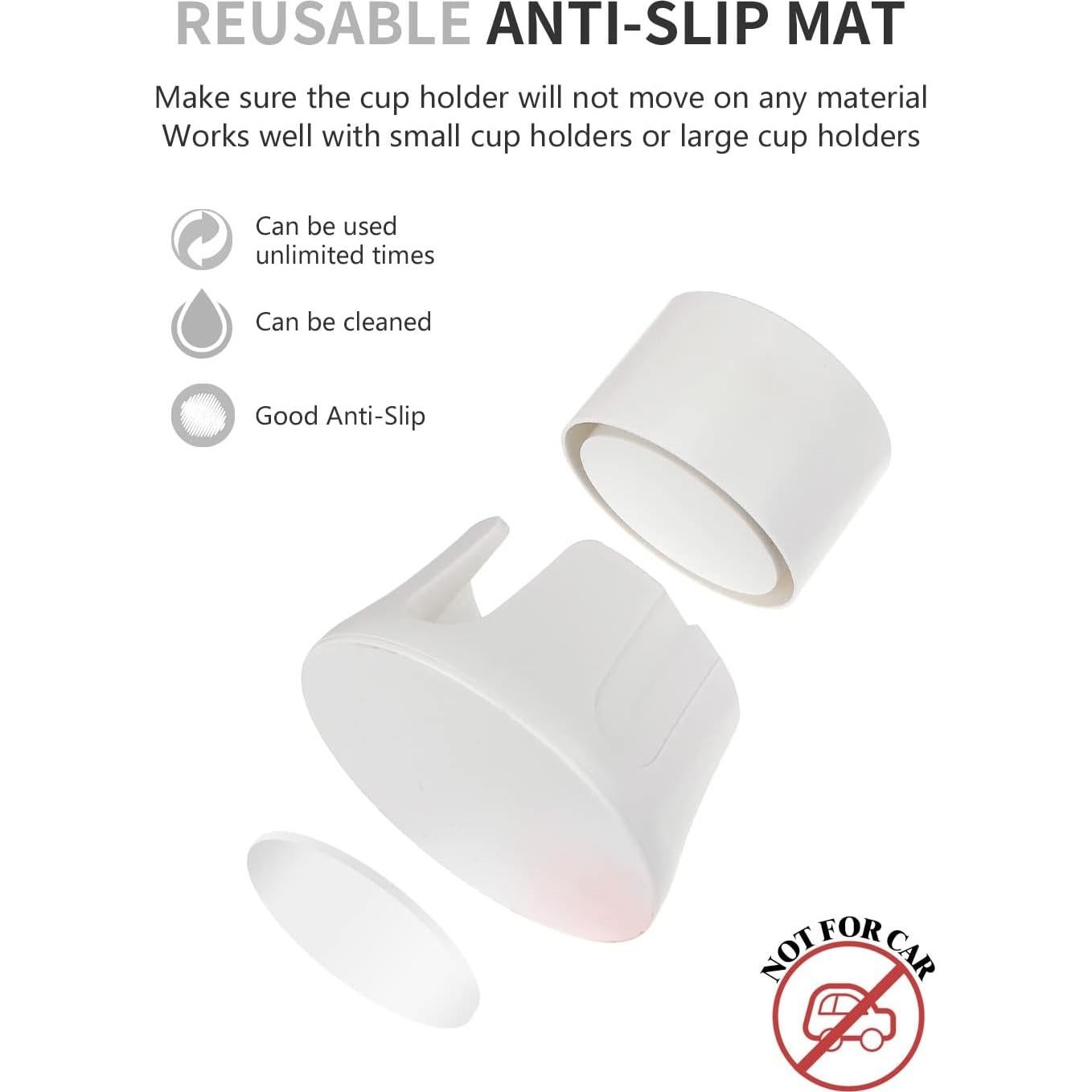 Soporte Antideslizante para Tazas CUBE TECH Blanco 9 cm