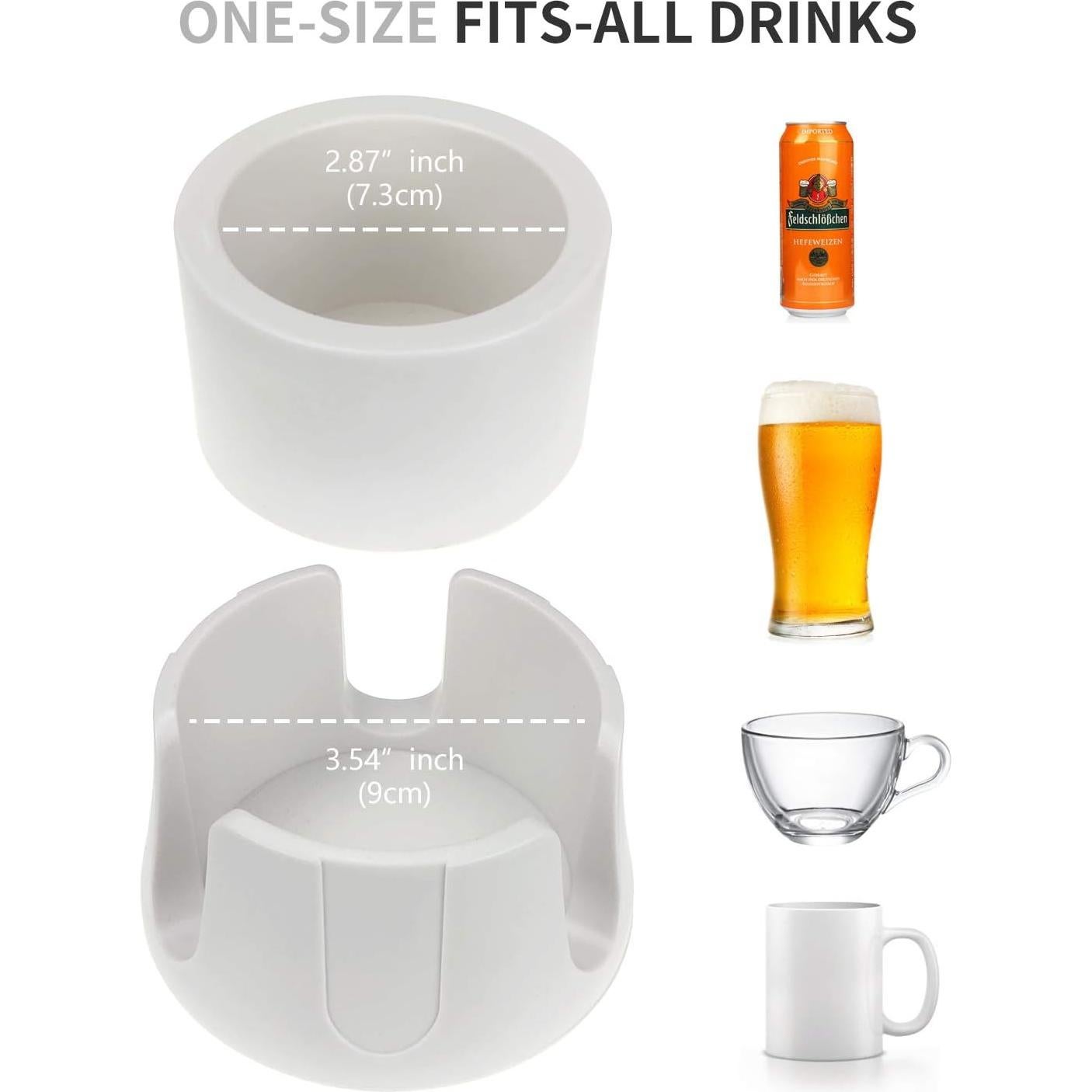 Soporte Antideslizante para Tazas CUBE TECH Blanco 9 cm