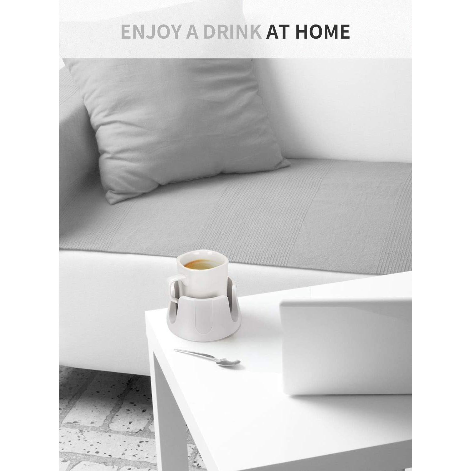 Soporte Antideslizante para Tazas CUBE TECH Blanco 9 cm