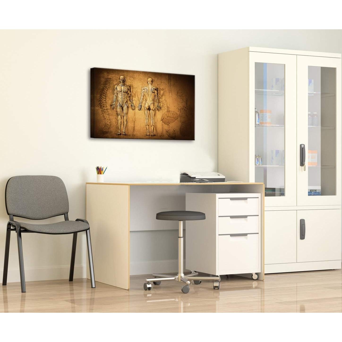 Póster Vintage Sistema Muscular y Esqueleto KLVOS 60x90cm