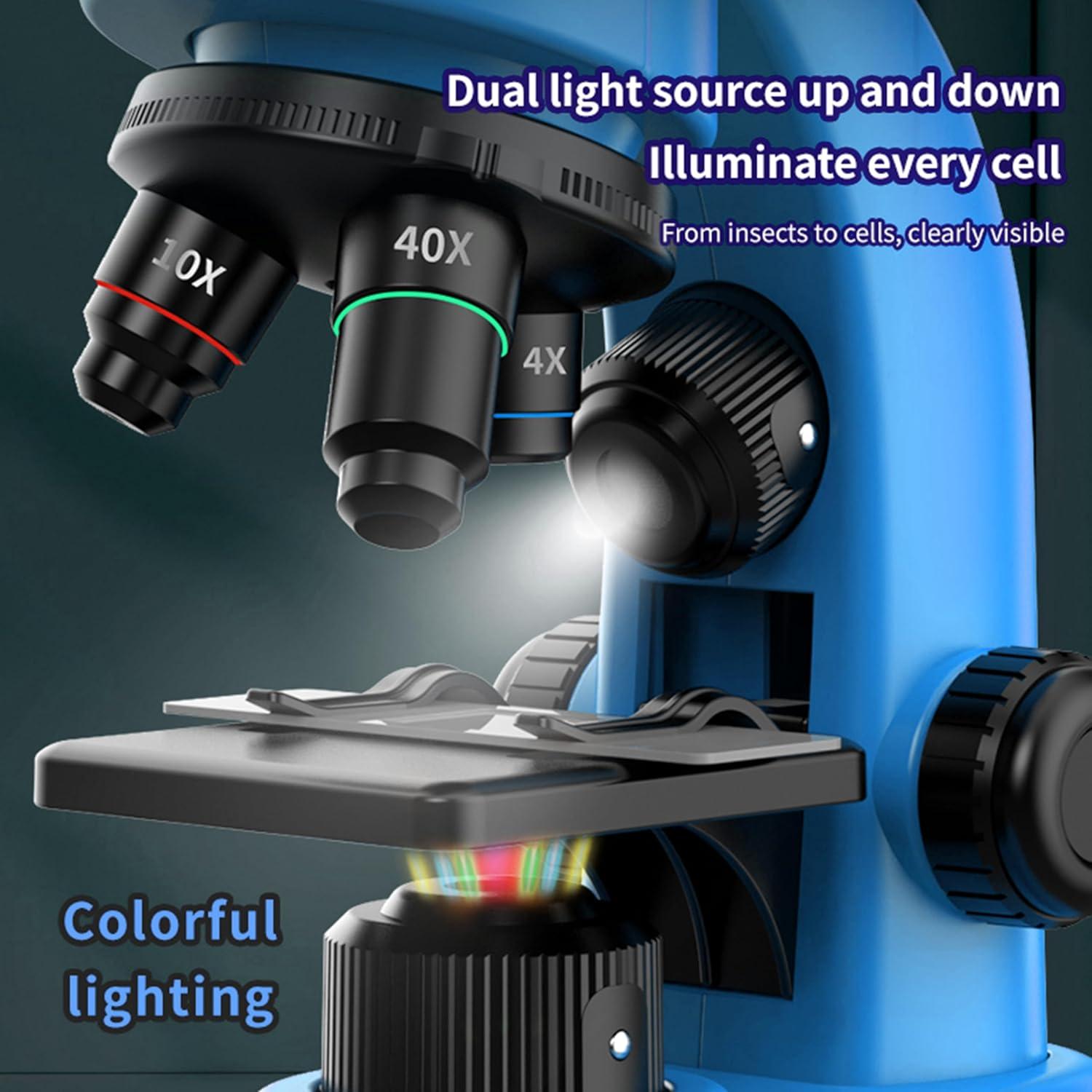 Microscopio para Niños DOUBLE CC 40-1600x con Accesorios