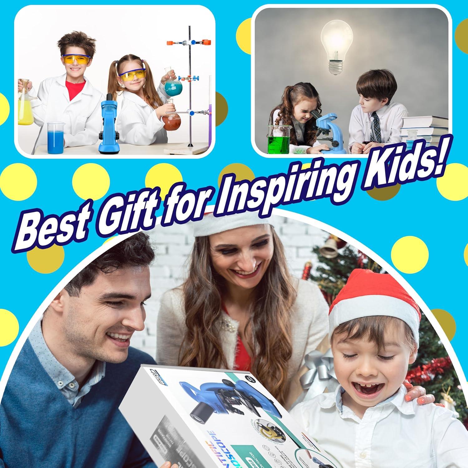 Microscopio para Niños DOUBLE CC 40-1600x con Accesorios