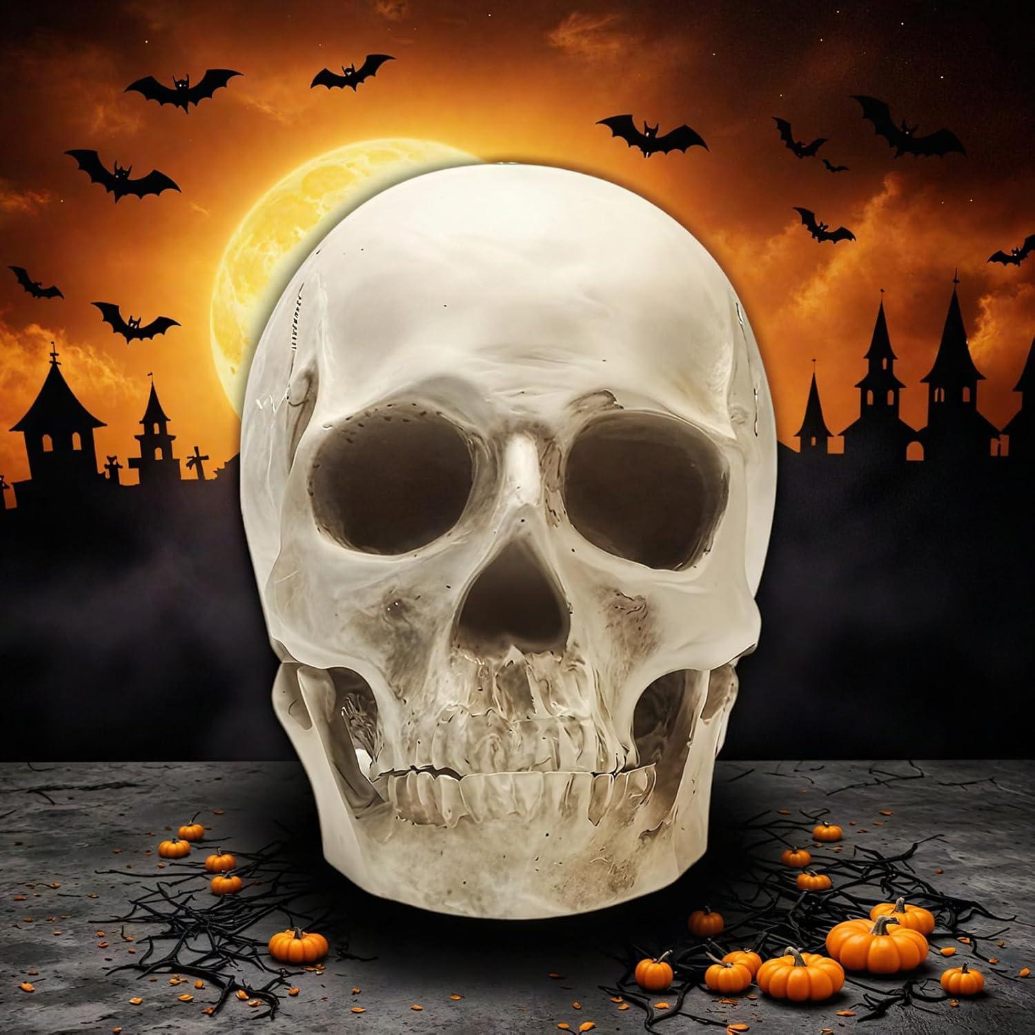 Calavera Humana 1:1 SOACH de Resina para Decoración Halloween