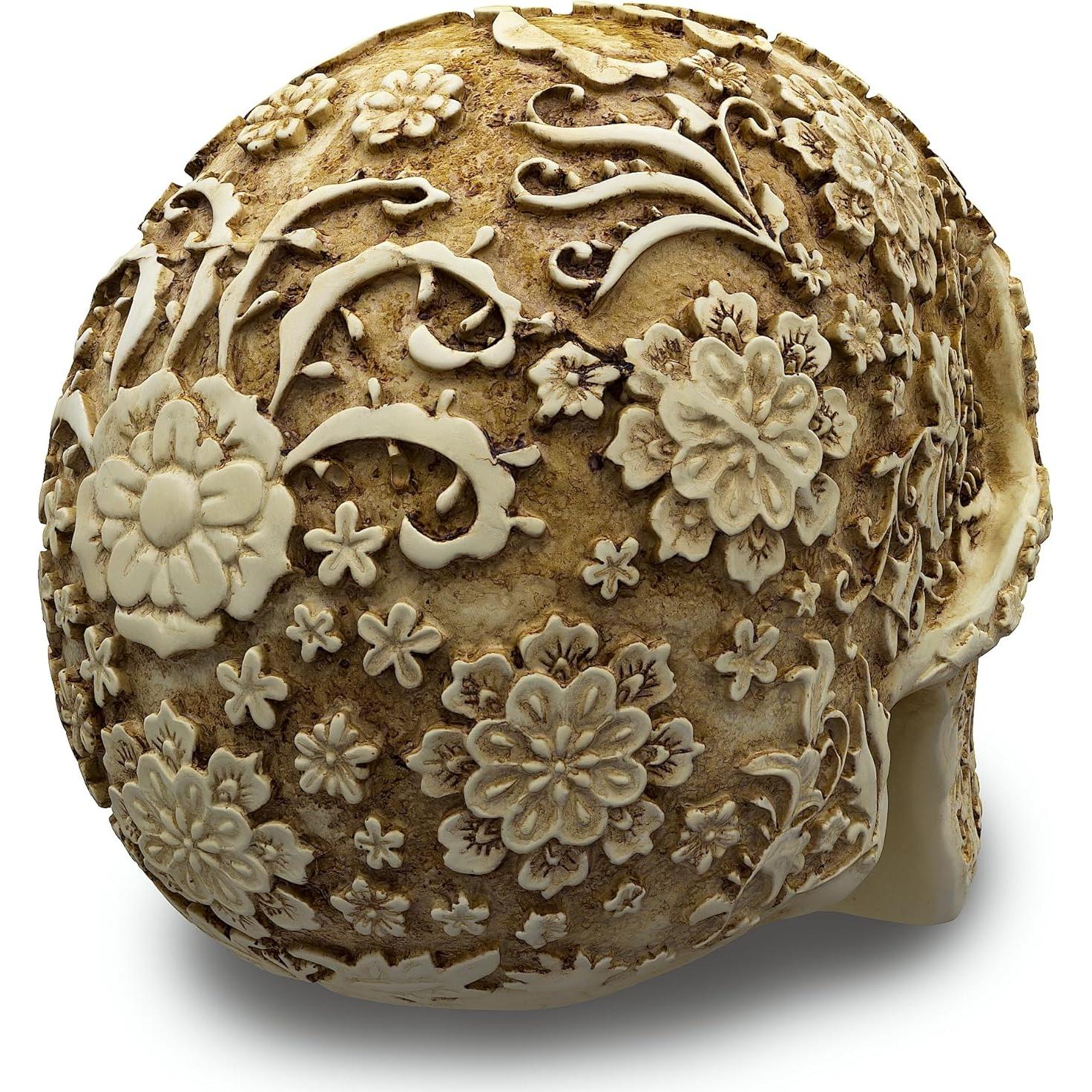 Calavera de Resina Natural READAEER 19.3x14.2x15.5 cm Decoración