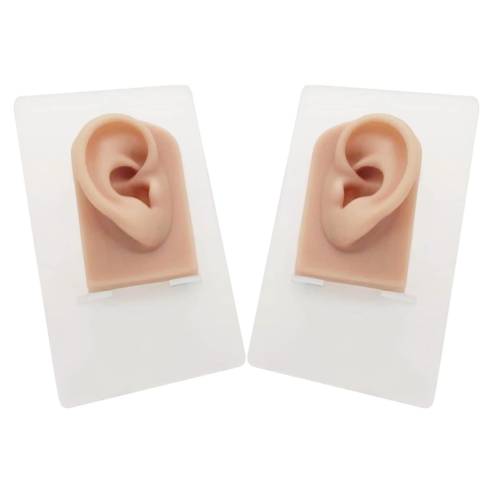 Modelo de Oreja de Silicona GSA - 2 Pcs para Perforación y Exhibición