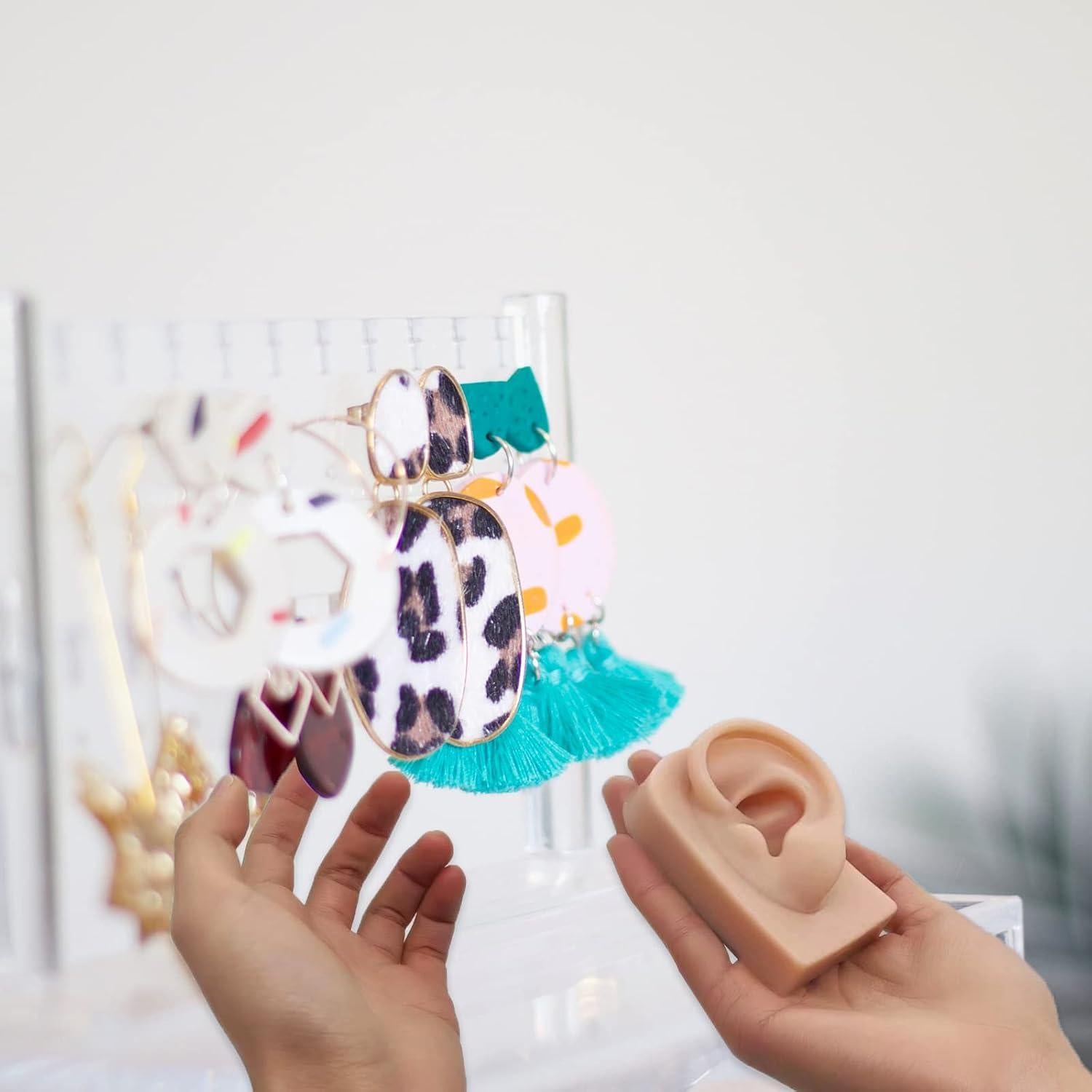 Modelo de Oreja de Silicona GSA - 2 Pcs para Perforación y Exhibición