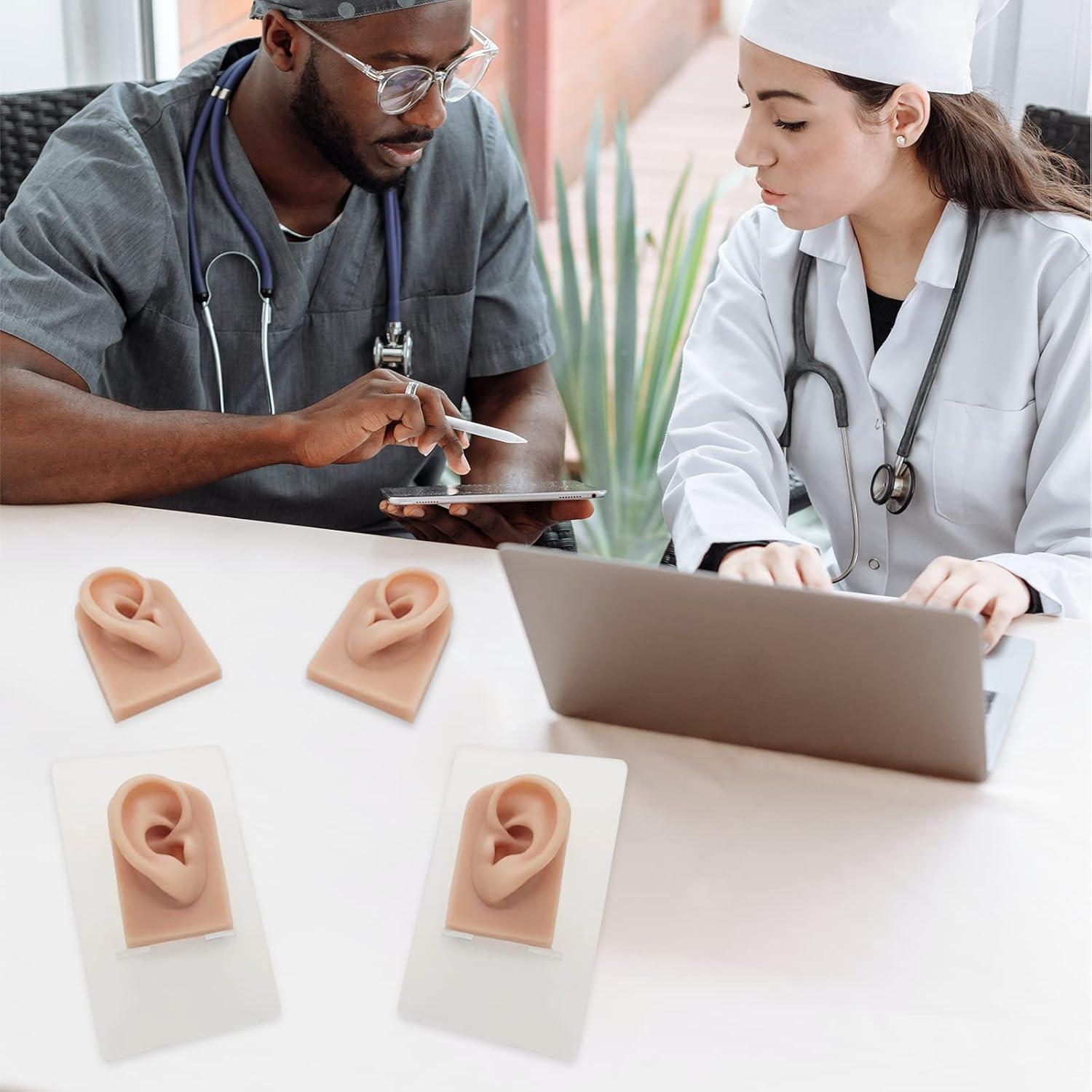 Modelo de Oreja de Silicona GSA - 2 Pcs para Perforación y Exhibición