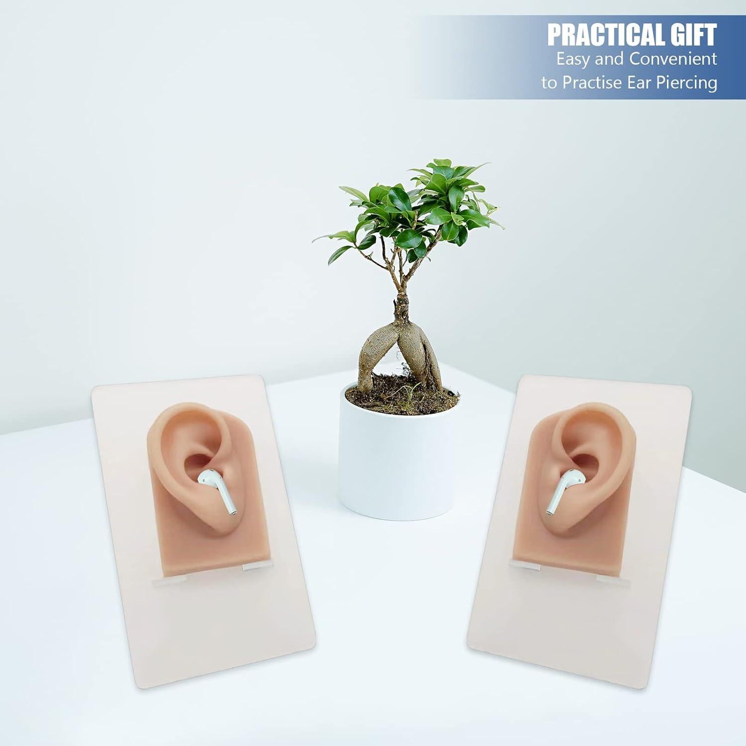 Modelo de Oreja de Silicona GSA - 2 Pcs para Perforación y Exhibición