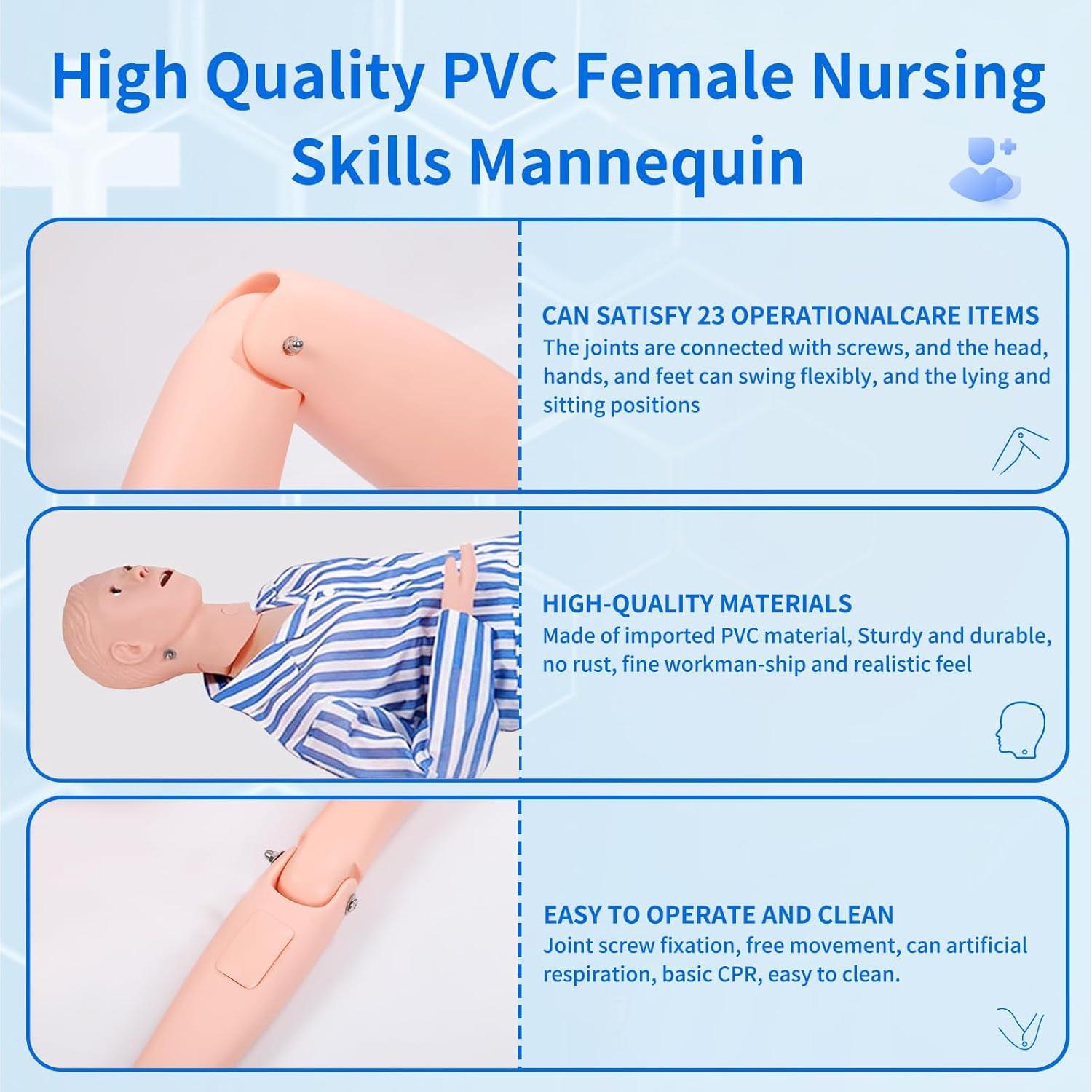 Maniquí Médico de Cuidado del Paciente DSFGFRR 1.60m