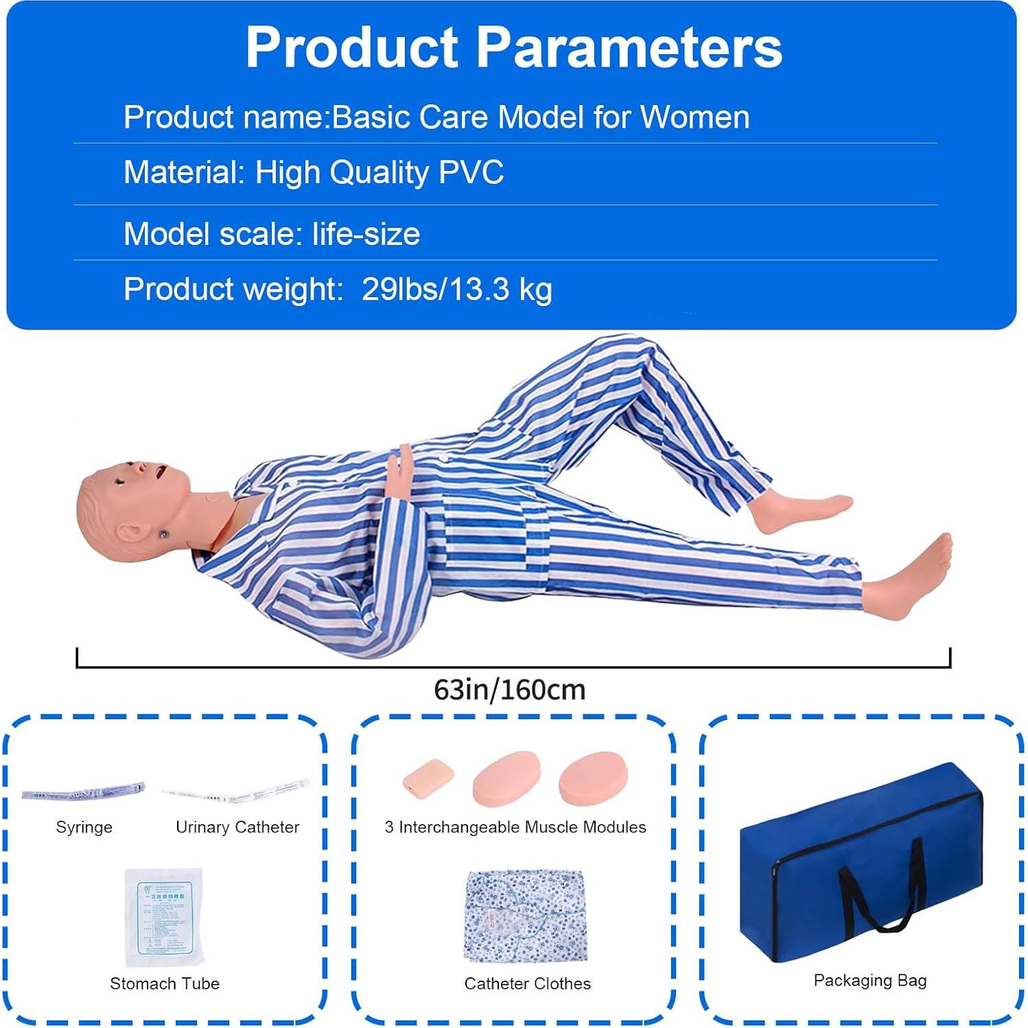 Maniquí Médico de Cuidado del Paciente DSFGFRR 1.60m